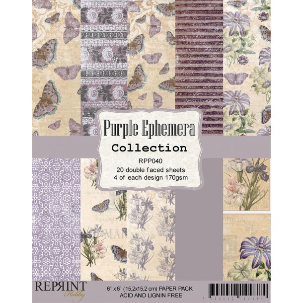 REPRINT Paperpack 15x15 RPP040 - Purple Ephemera