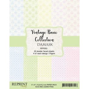 REPRINT Paperpack 15x15 RPP053 - Vintage Basic Damask