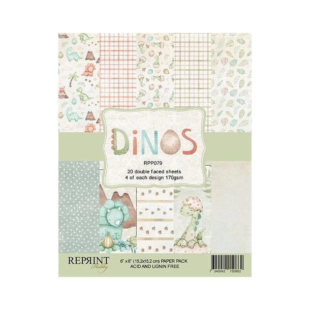 REPRINT Paperpack 15x15  "Dinos" RPP079