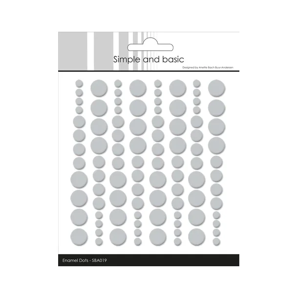  Simple and Basic Enamel Dots - SBA019 - Cool Grey