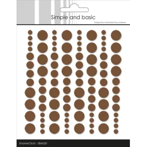 Simple and Basic Enamel Dots - SBA020 - Chocolate Brown