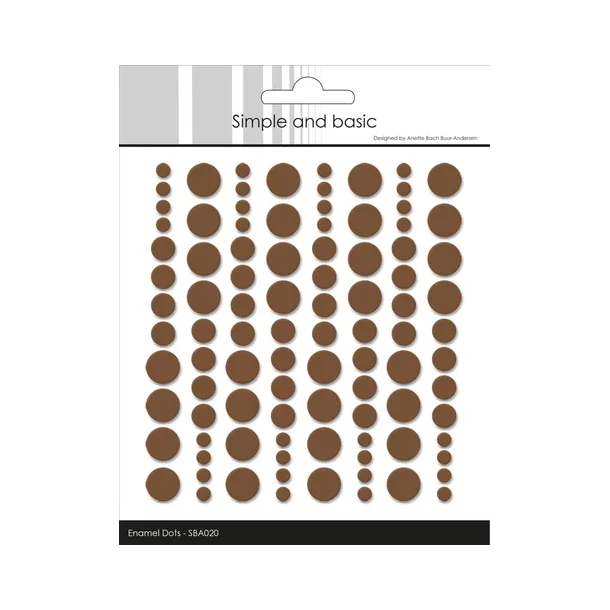 Simple and Basic Enamel Dots - SBA020 - Chocolate Brown