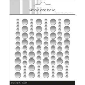 Simple and Basic Enamel Dots - SBA029 - Metallic Silver 