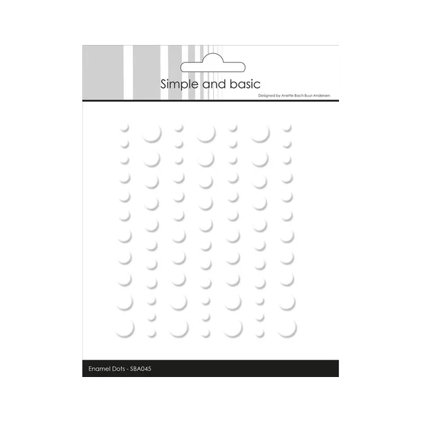 Simple and Basic Matte Enamel Dots "Soft White - (77 pcs)" SBA045