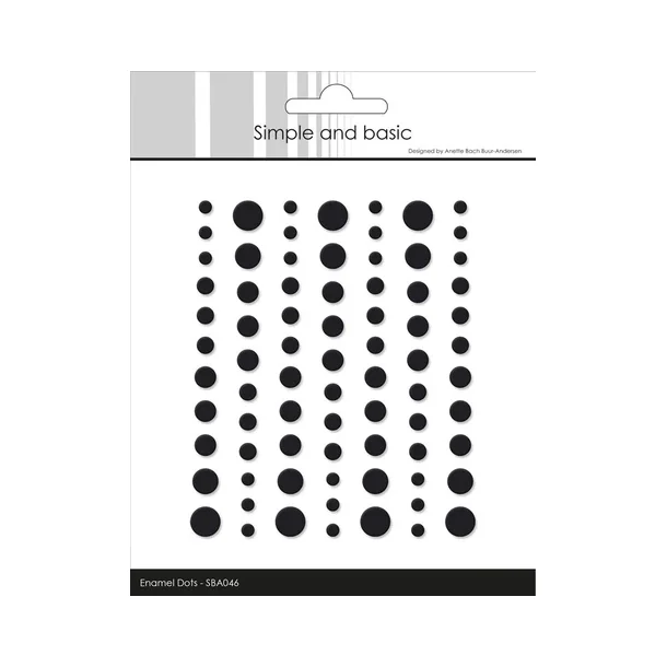 Simple and Basic Matte Enamel Dots "Black - (77 pcs)" SBA046