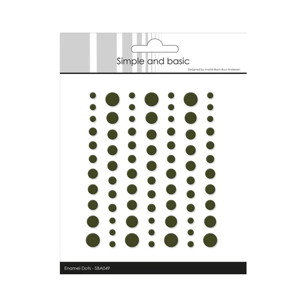 Simple and Basic Matte Enamel Dots "Forest Green - (77 pcs)" SBA049