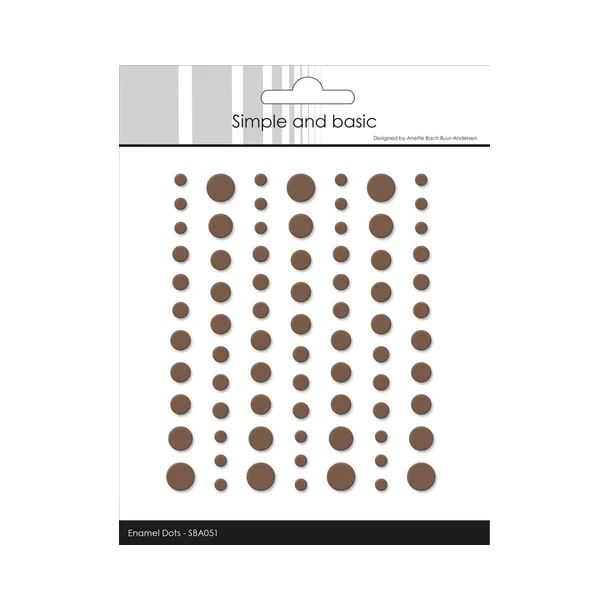 Simple and Basic Matte Enamel Dots "Coffee - (77 pcs)" SBA051
