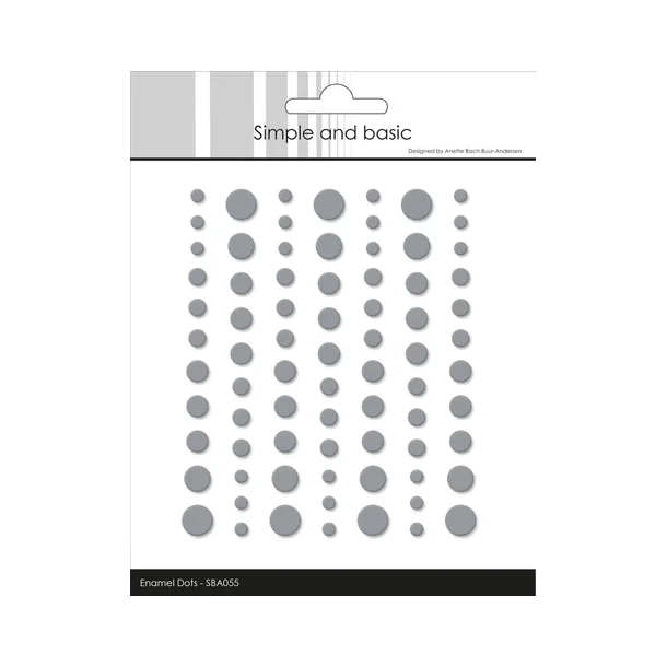 Simple and Basic Matte Enamel Dots "Concrete - (77 pcs)" SBA055