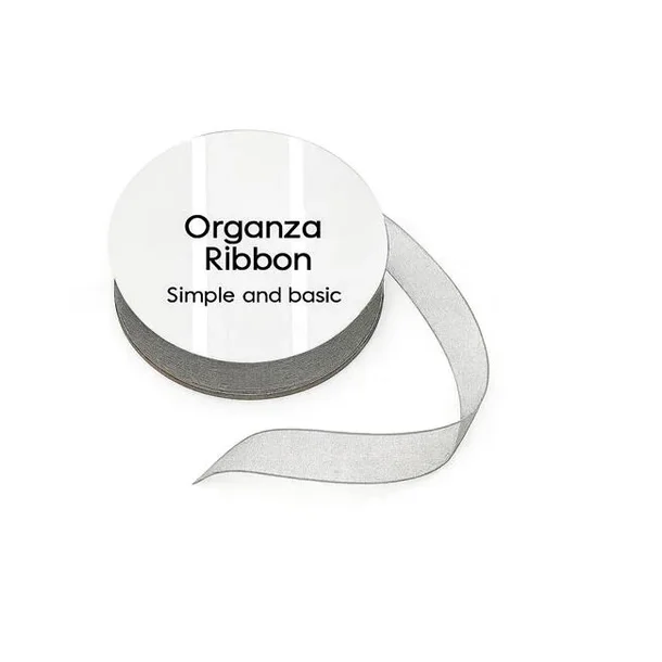 Simple and basic Organza Ribbon "Grey" SBA403