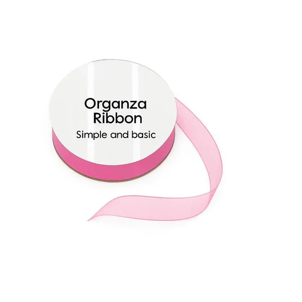Simple and basic Organza Ribbon "Pink" SBA405