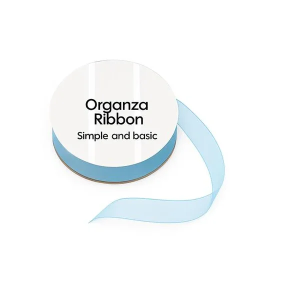 Simple and basic Organza Ribbon "Light Blue" SBA406