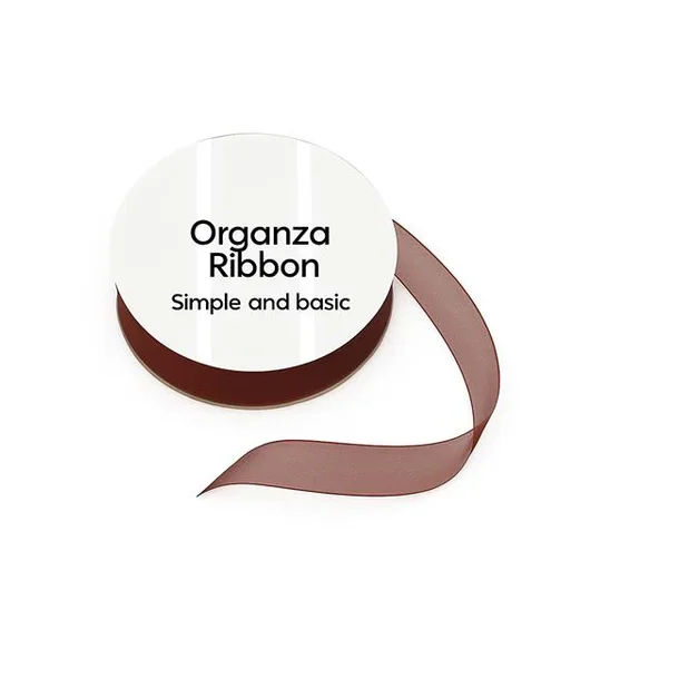 Simple and basic Organza Ribbon "Rusty Brown" SBA408