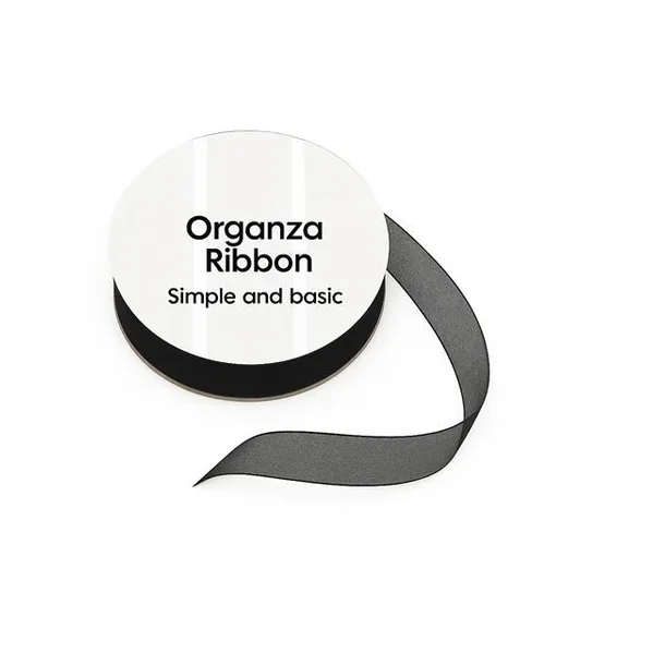 Simple and basic Organza Ribbon "Black" SBA409