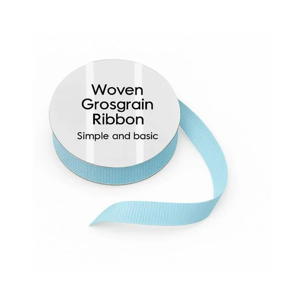 Simple and basic Grosgrain Ribbon "Light Blue" SBA454
