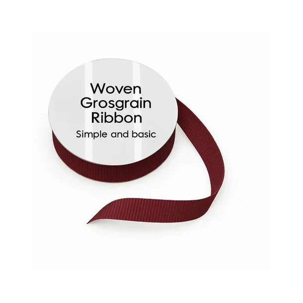 Simple and basic Grosgrain Ribbon "Dark Red" SBA455