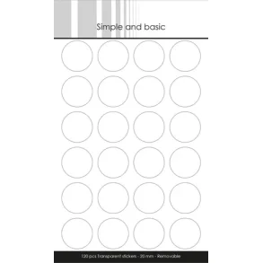 Simple and basic Transparent sticker - Removable SBA651 