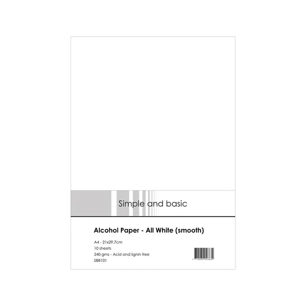 Simple and basic "Alcohol Paper - All White (Smooth)" SBB101  A4