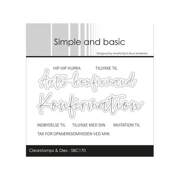 Simple and basic Clearstamp + Dies "Konfirmation" SBC170 