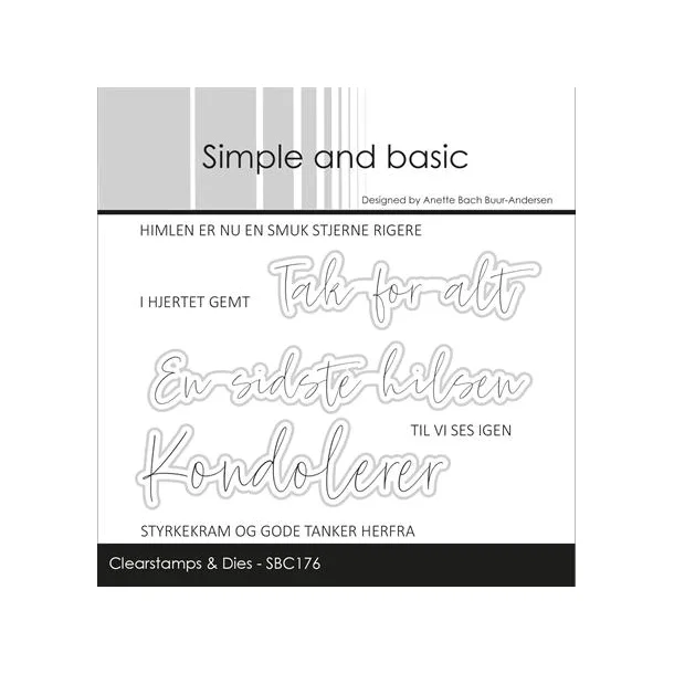 Simple And Basic Clearstamp Dies Kondolerer Sbc176 Simple And Basic Stempel M Dies 