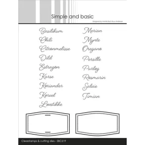 Simple and basic Clearstamp & dies 