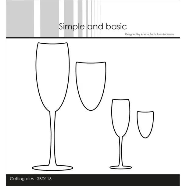 Simple and Basic - SBD116 - Champagne Glasses