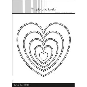 Simple and Basic - SBD159 - Pierced Hearts