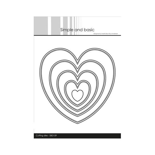 Simple and Basic - SBD159 - Pierced Hearts