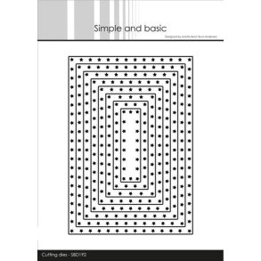 Simple and Basic - SBD192 - Star Framed - Rectangle