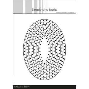 Simple and Basic - SBD194 - Star Framed - Oval