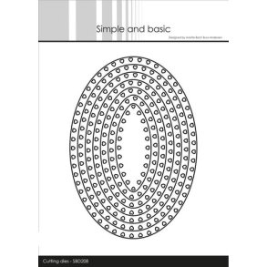 Simple and Basic - SBD208 - Heart Framed - Oval