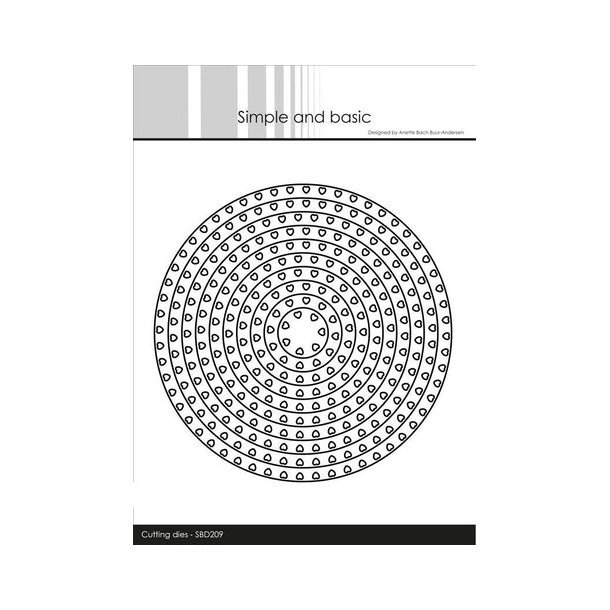 Simple and Basic - SBD209 - Heart Framed - Circle