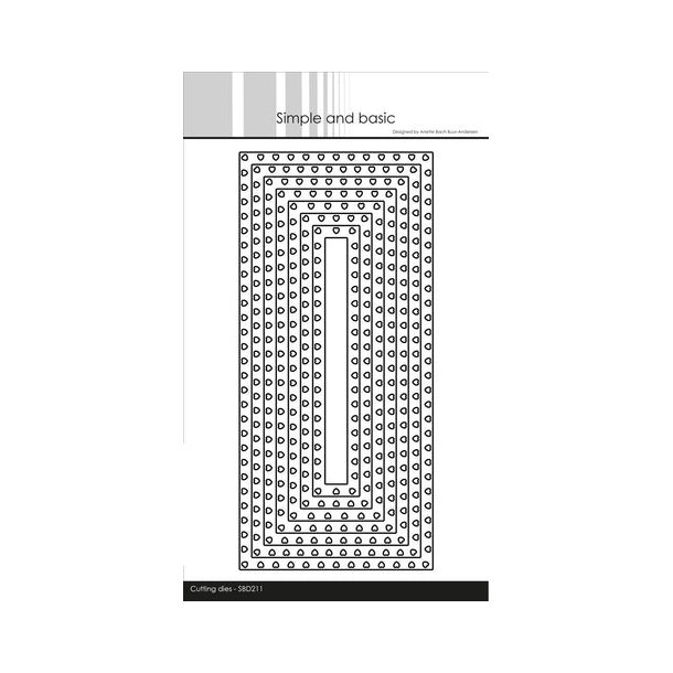 Simple and Basic - SBD211 - Heart Framed - Slimcard
