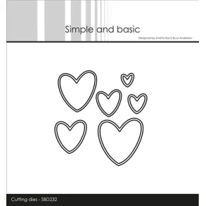 Simple and Basic - SBD232 - Outline hearts