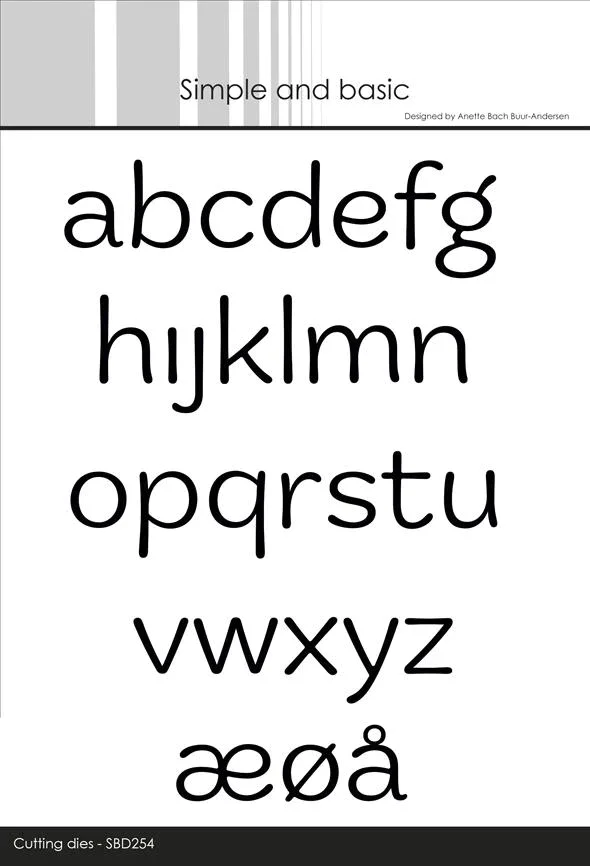 Simple and Basic - SBD254 Funky Alphabet - Small Letters - Simple and ...