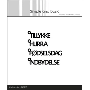 Simple and Basic - SBD258 Texts w/Hanger - Danske tekster 1  