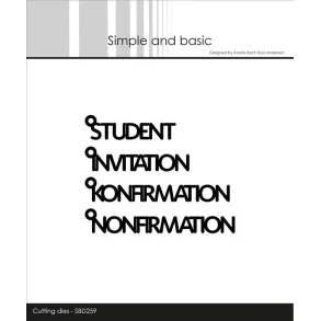 Simple and Basic - SBD259 Texts w/Hanger - Danske tekster 2