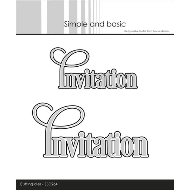 Simple and Basic - SBD264 Invitation - OBS! KUN DIE!