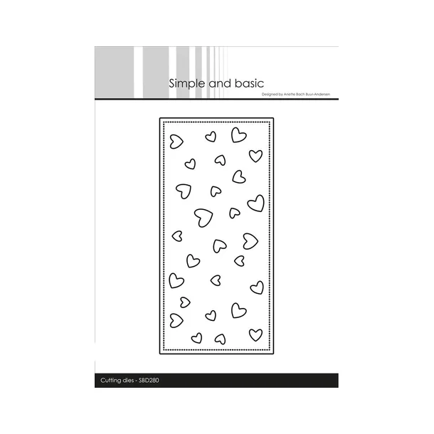 Simple and Basic - SBD280 "Mini Slim - Lots of Hearts" 