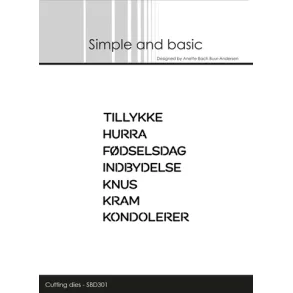Simple and Basic - SBD301 Cut Words - Danske tekster #1