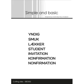 Simple and Basic - SBD302 Cut Words - Danske tekster #2
