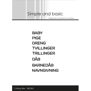 Simple and Basic - SBD303 Cut Words - Danske tekster #3