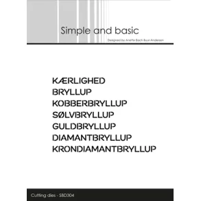 Simple and Basic - SBD304 Cut Words - Danske tekster #4