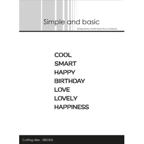 Simple and Basic - SBD305 Cut Words - English text 