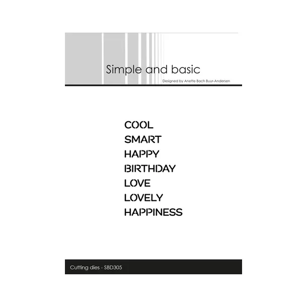 Simple and Basic - SBD305 Cut Words - English text 