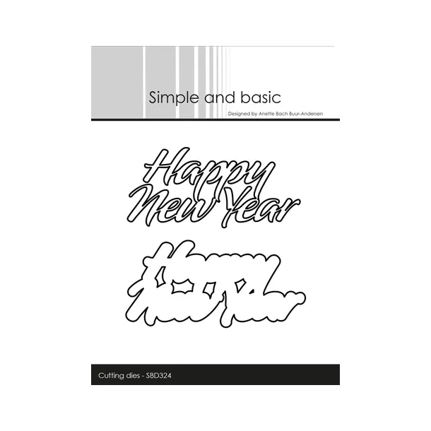 Simple and Basic die "Happy New Year" SBD324 