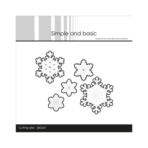 Simple and Basic die "Snowflakes - Outline for SBC165" SBD351 