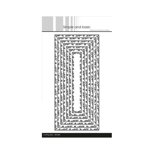 Simple and Basic die "Broken Lines - Slimcard" SBD386 