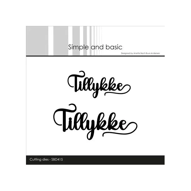 Simple and Basic die "Tillykke" SBD415