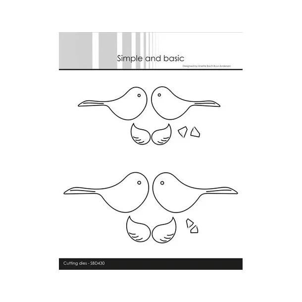 Simple and Basic die "Symmetrical Birds"  SBD430