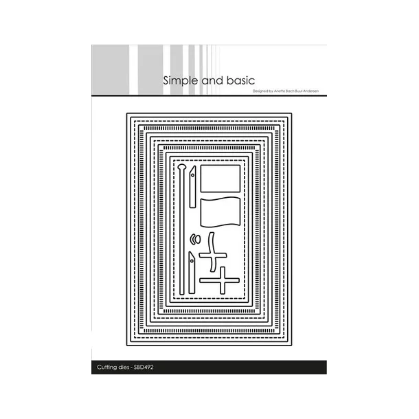 Simple and Basic die "Combi Striped Frames - A6" SBD492